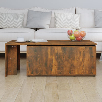 Couchtisch Räuchereiche 150x50x35 cm Holzwerkstoff - Pazzar.ch