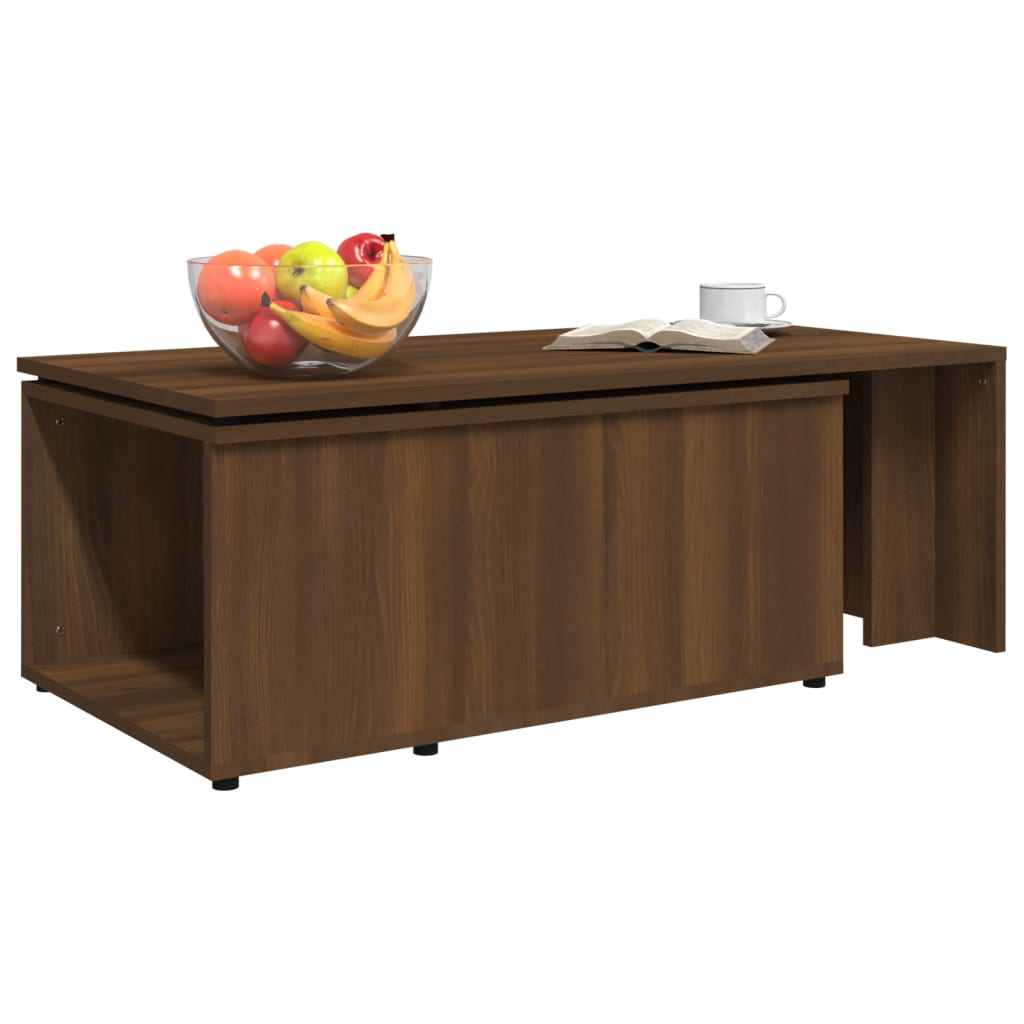 Couchtisch Braun Eichen-Optik 150x50x35 cm Holzwerkstoff - Pazzar.ch