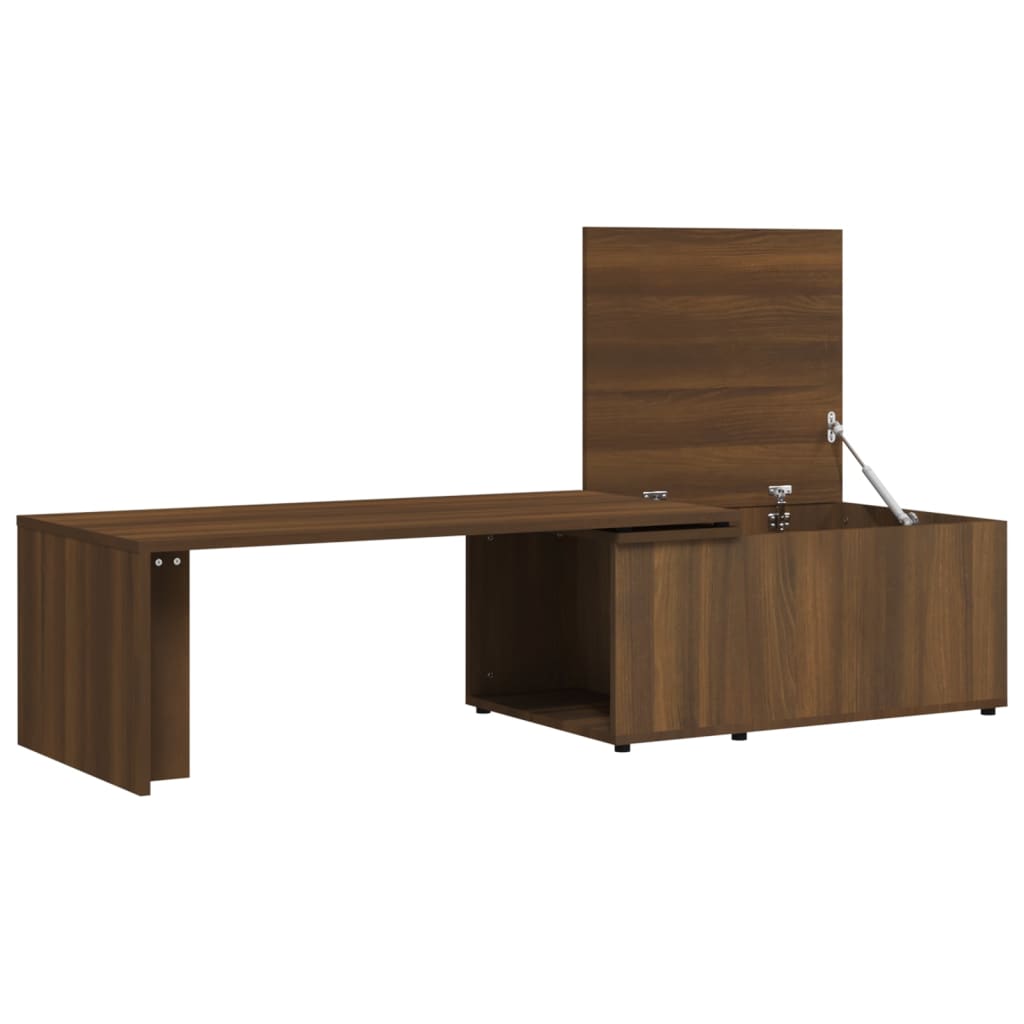 Couchtisch Braun Eichen-Optik 150x50x35 cm Holzwerkstoff - Pazzar.ch