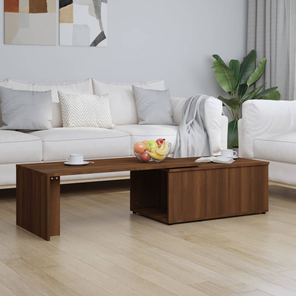 Couchtisch Braun Eichen-Optik 150x50x35 cm Holzwerkstoff - Pazzar.ch