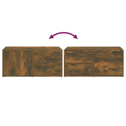 TV-Schrank Räuchereiche 80x34x36 cm Holzwerkstoff - Pazzar.ch