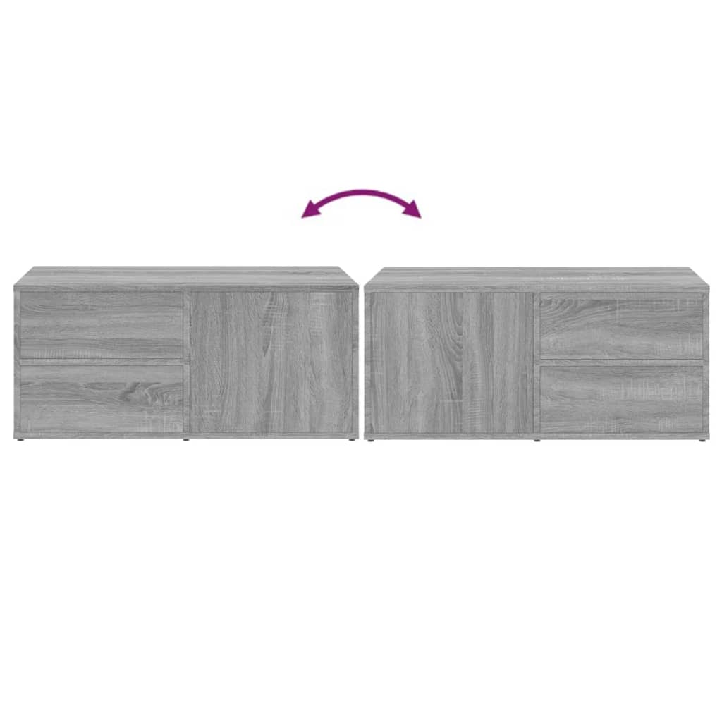 TV-Schrank Grau Sonoma 80x34x36 cm Holzwerkstoff - Pazzar.ch