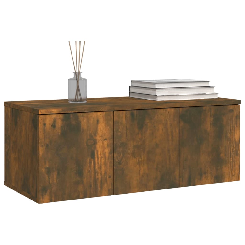 TV-Schrank Räuchereiche 80x34x30 cm Holzwerkstoff - Pazzar.ch