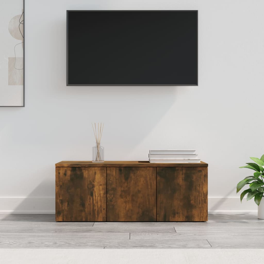 TV-Schrank Räuchereiche 80x34x30 cm Holzwerkstoff - Pazzar.ch