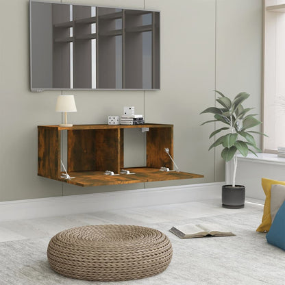 TV-Schrank Räuchereiche 80x30x30 cm Holzwerkstoff - Pazzar.ch