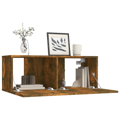 TV-Schrank Räuchereiche 80x30x30 cm Holzwerkstoff - Pazzar.ch