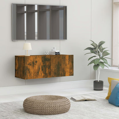TV-Schrank Räuchereiche 80x30x30 cm Holzwerkstoff - Pazzar.ch