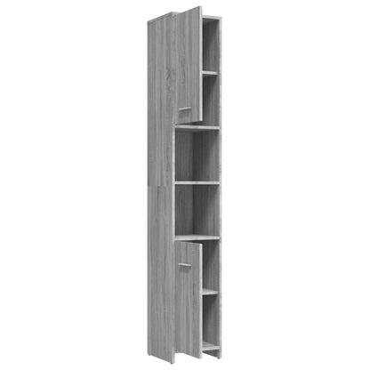 Badezimmerschrank Grau Sonoma 30x30x183,5 cm Holzwerkstoff - Pazzar.ch