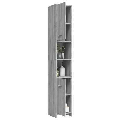 Badezimmerschrank Grau Sonoma 30x30x183,5 cm Holzwerkstoff - Pazzar.ch