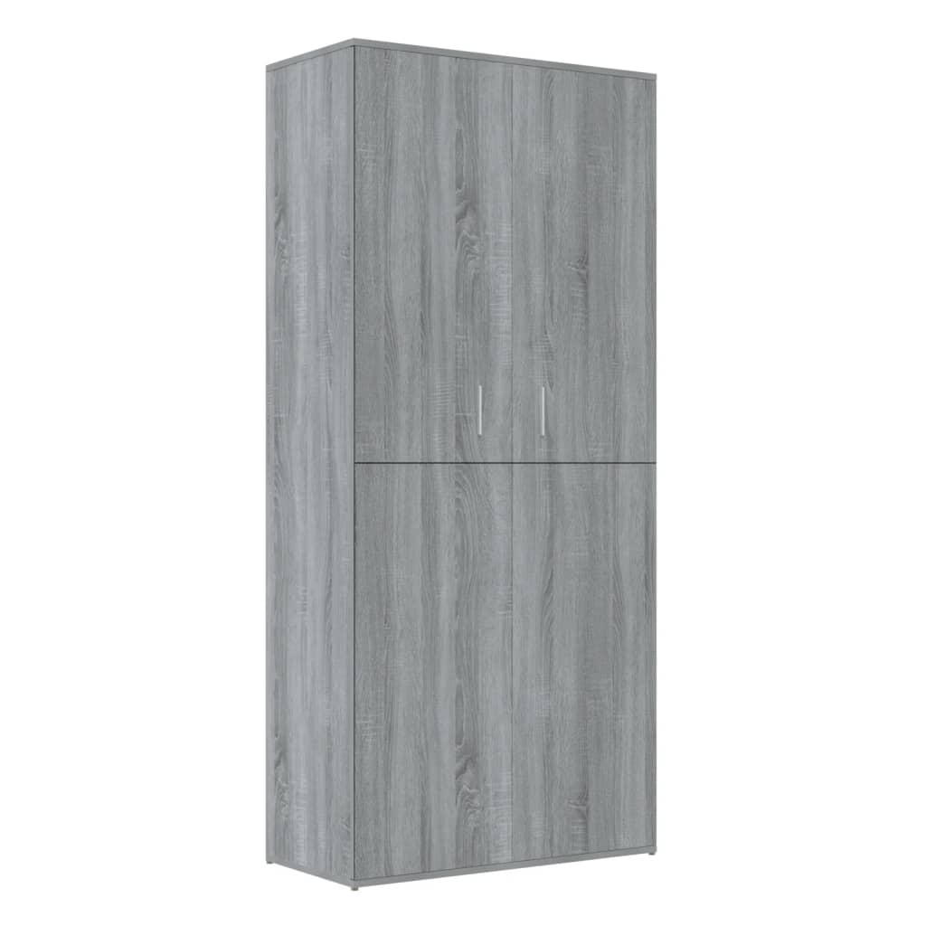 Schuhregal Grau Sonoma 80x39x178 cm Holzwerkstoff - Pazzar.ch