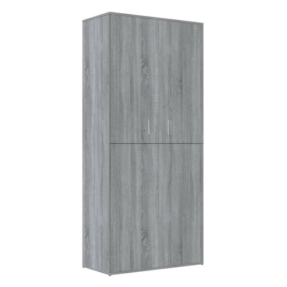 Schuhregal Grau Sonoma 80x39x178 cm Holzwerkstoff - Pazzar.ch