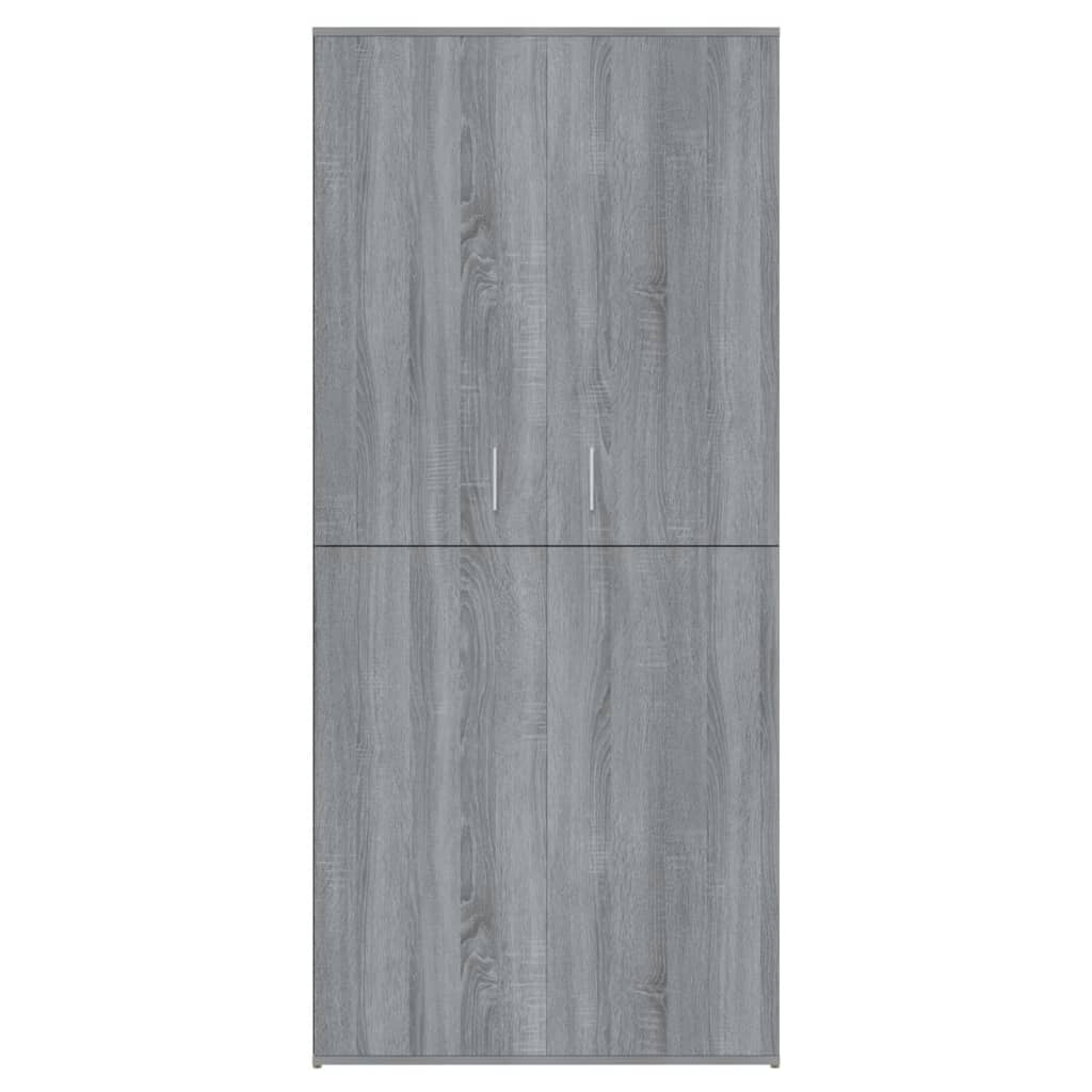 Schuhregal Grau Sonoma 80x39x178 cm Holzwerkstoff - Pazzar.ch