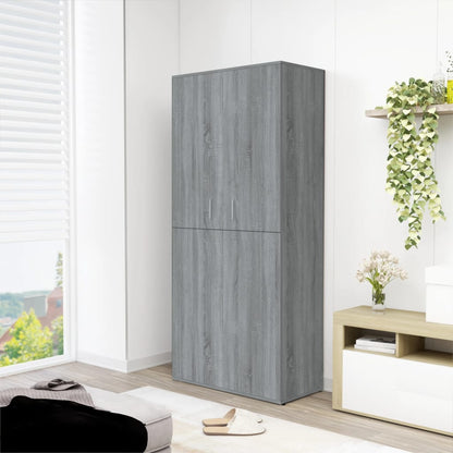 Schuhregal Grau Sonoma 80x39x178 cm Holzwerkstoff - Pazzar.ch