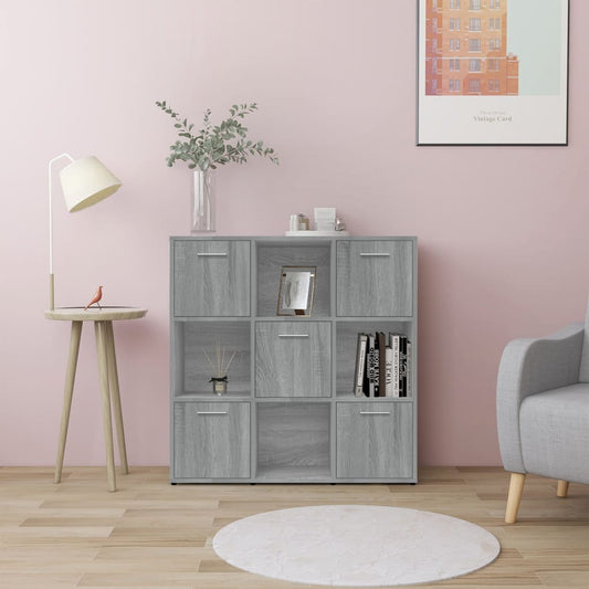 Bücherregal Grau Sonoma 90x30x90 cm Holzwerkstoff - Pazzar.ch
