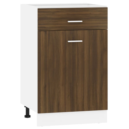 Unterschrank mit Schublade Braun Eiche-Optik 50x46x81,5 cm - Pazzar.ch