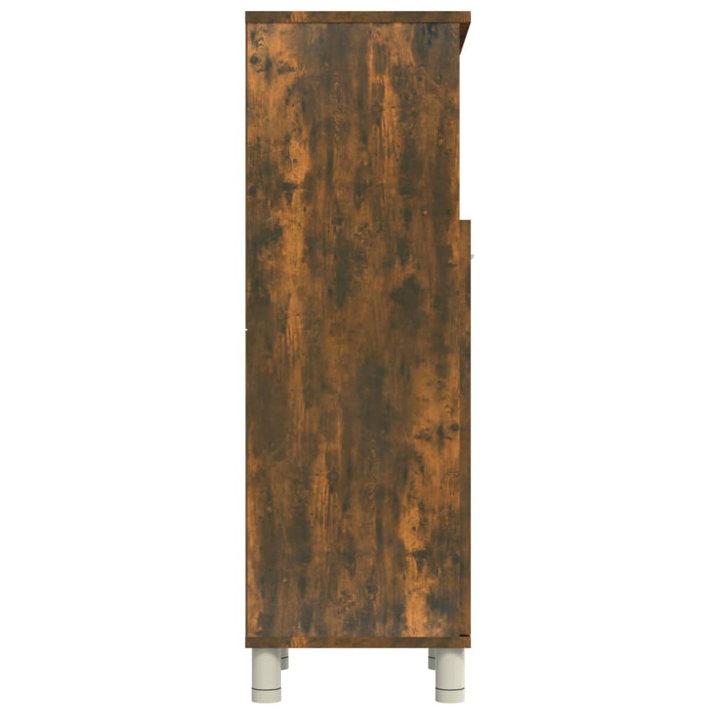Badschrank Räuchereiche 30x30x95 cm Holzwerkstoff