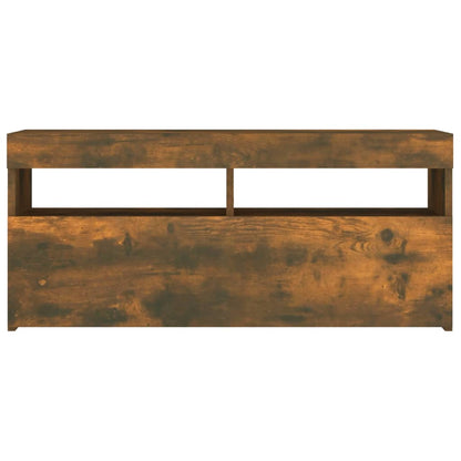TV-Schrank mit LED-Leuchten Räuchereiche 90x35x40 cm - Pazzar.ch