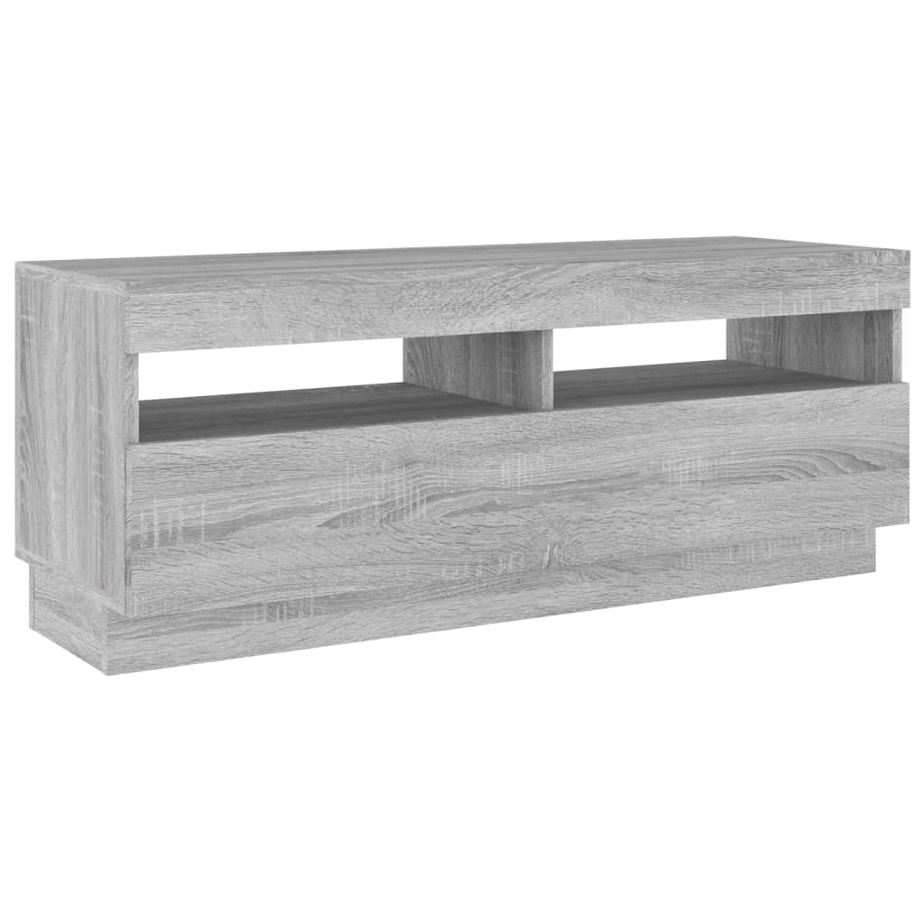 TV-Schrank mit LED-Leuchten Grau Sonoma 100x35x40 cm - Pazzar.ch