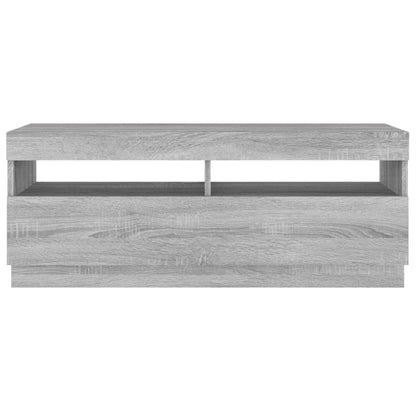 TV-Schrank mit LED-Leuchten Grau Sonoma 100x35x40 cm - Pazzar.ch
