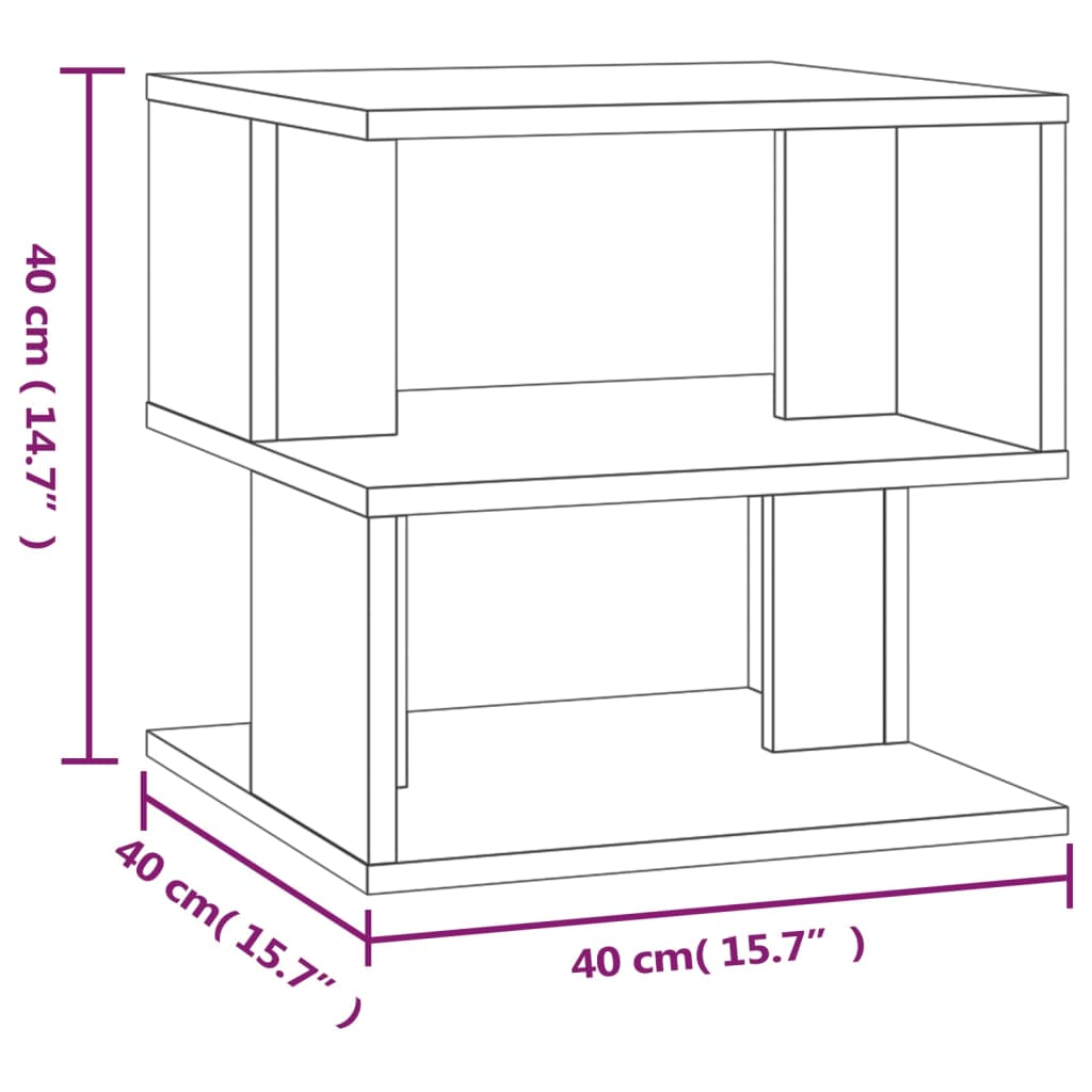 Beistelltisch Braun Eichen-Optik 40x40x40 cm Holzwerkstoff - Pazzar.ch