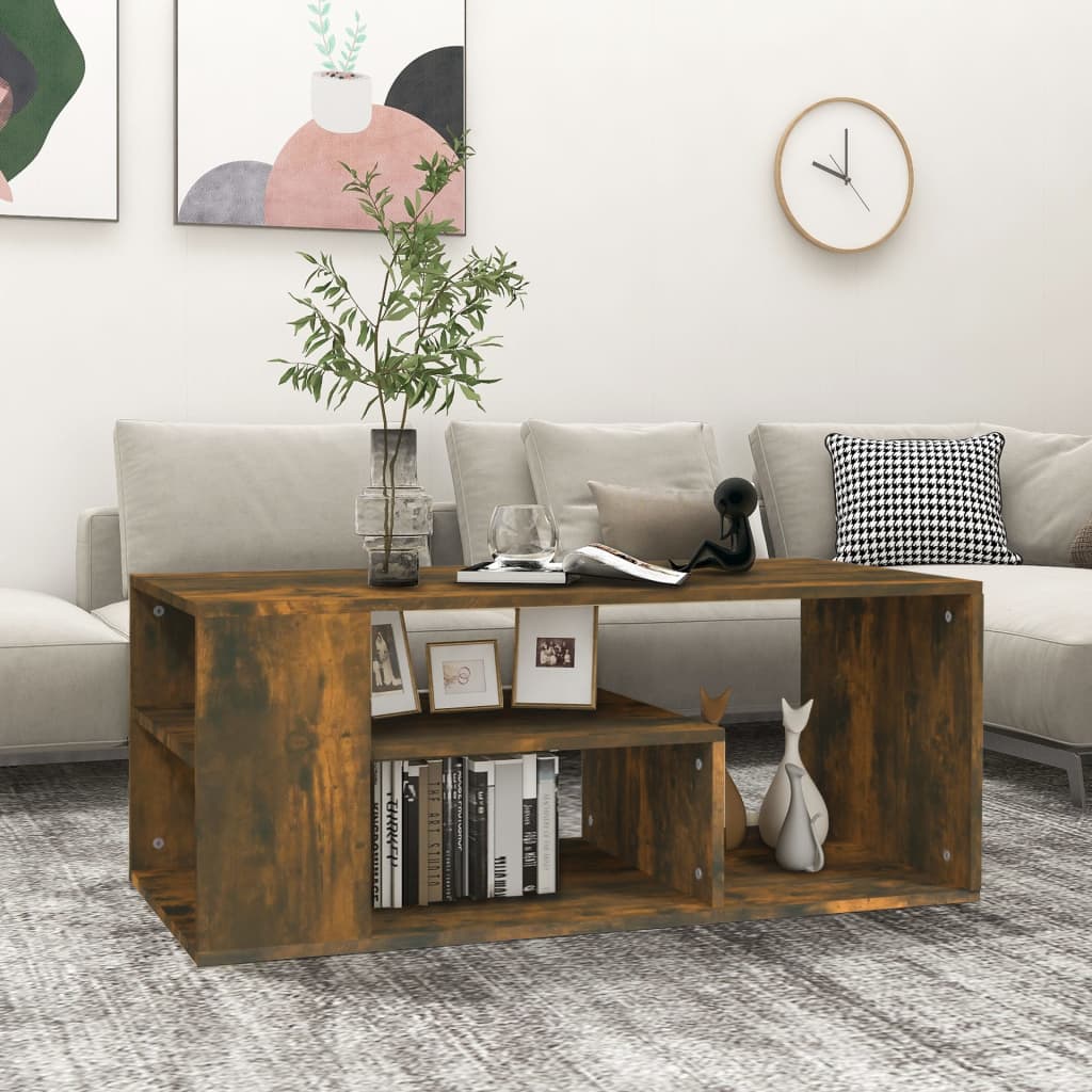 Couchtisch Räuchereiche 100x50x40 cm Holzwerkstoff - Pazzar.ch