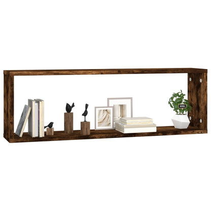 Wandregale 2 Stk. Räuchereiche 80x15x26,5 cm Holzwerkstoff - Pazzar.ch
