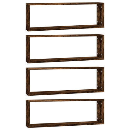 Wandregale 4 Stk. Räuchereiche 80x15x26,5 cm Holzwerkstoff - Pazzar.ch