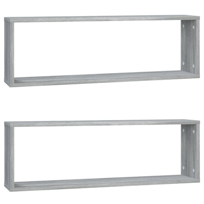 Wandregale 2 Stk. Grau Sonoma 80x15x26,5 cm Holzwerkstoff - Pazzar.ch