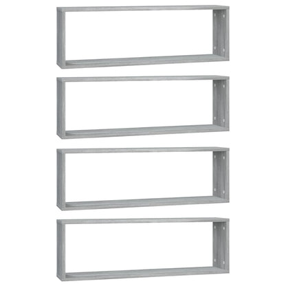 Wandregale 4 Stk. Grau Sonoma 80x15x26,5 cm Holzwerkstoff - Pazzar.ch
