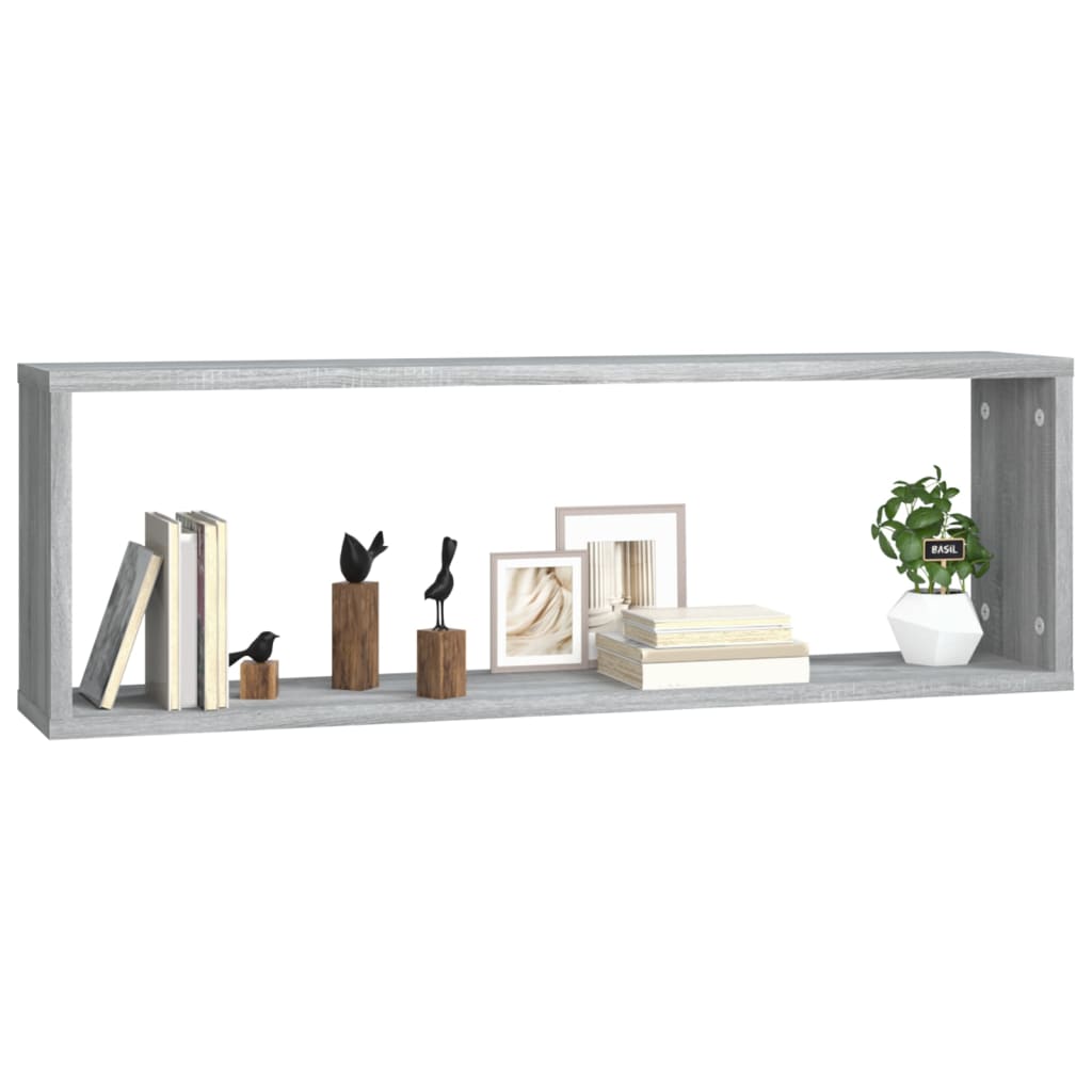 Wandregale 4 Stk. Grau Sonoma 80x15x26,5 cm Holzwerkstoff - Pazzar.ch