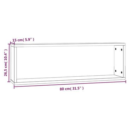 Wandregale 4 Stk. Grau Sonoma 80x15x26,5 cm Holzwerkstoff - Pazzar.ch