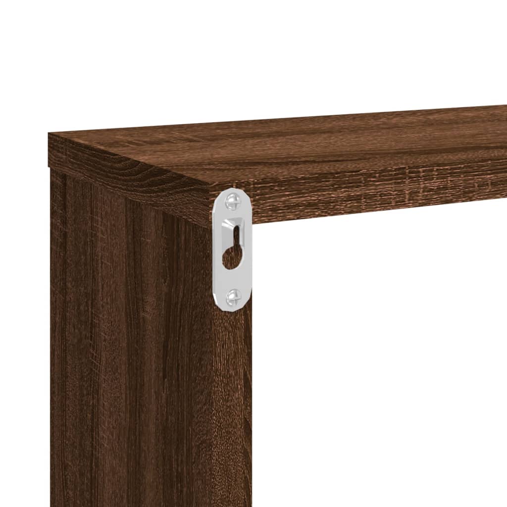 Wandregale 4 Stk. Braun Eichen-Optik 80x15x26,5cm Holzwerkstoff - Pazzar.ch