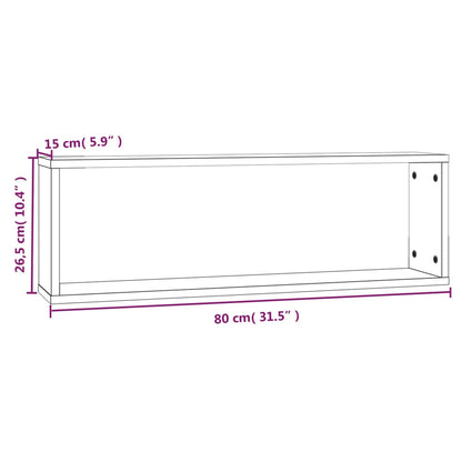 Wandregale 4 Stk. Braun Eichen-Optik 80x15x26,5cm Holzwerkstoff - Pazzar.ch