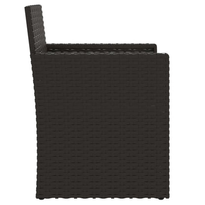 3-tlg. Garten-Sofagarnitur mit Kissen Schwarz Poly Rattan - Pazzar.ch