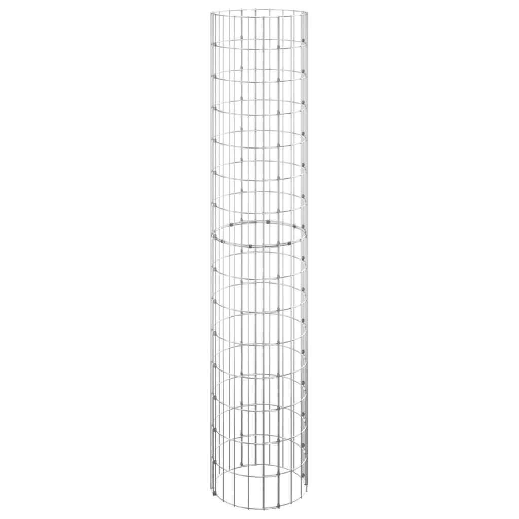 Gabionen-Hochbeete 3 Stk. Rund Verzinkter Stahl Ø30x150 cm - Pazzar.ch