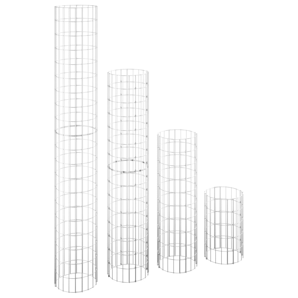 Gabionen-Hochbeete 4 Stk. Rund Ø30x50/100/150/200 cm - Pazzar.ch