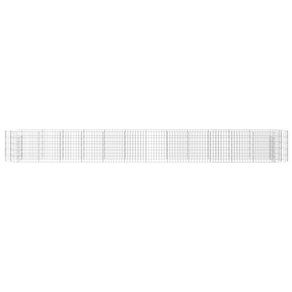 Gabionen-Hochbeet Verzinktes Eisen 470x50x50 cm - Pazzar.ch