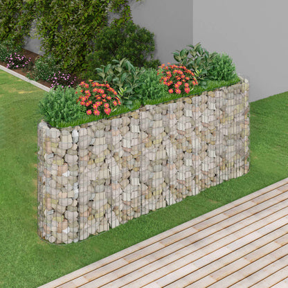 Gabionen-Hochbeet Verzinktes Eisen 260x50x100 cm - Pazzar.ch
