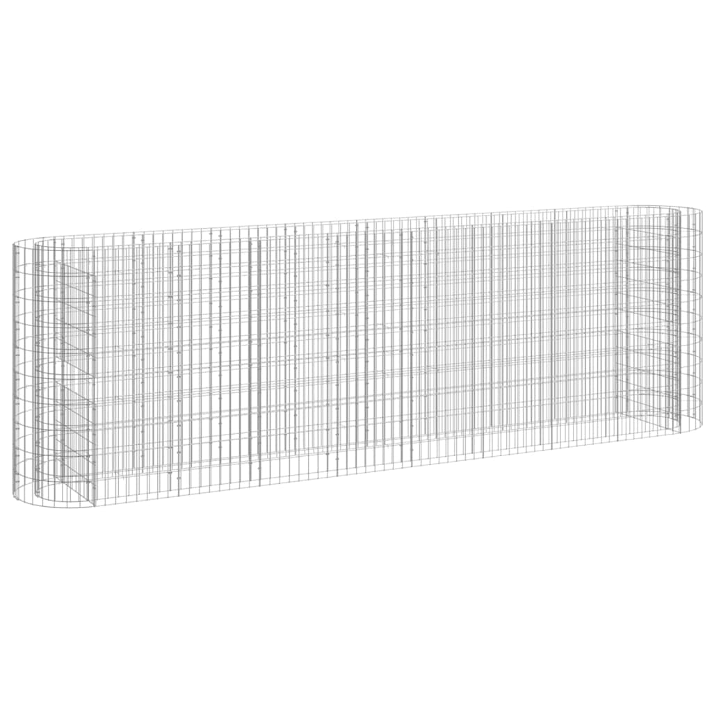 Gabionen-Hochbeet Verzinktes Eisen 330x50x100 cm - Pazzar.ch