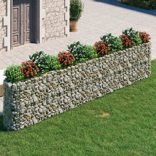 Gabionen-Hochbeet Verzinktes Eisen 470x50x100 cm - Pazzar.ch