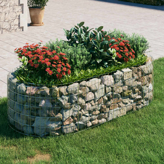 Gabionen-Hochbeet Verzinktes Eisen 200x100x50 cm - Pazzar.ch