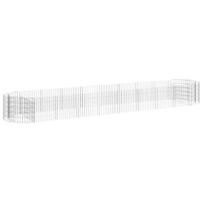 Gabionen-Hochbeet Verzinktes Eisen 500x100x50 cm - Pazzar.ch