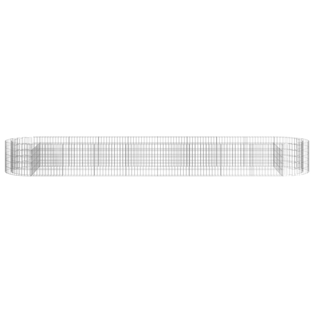 Gabionen-Hochbeet Verzinktes Eisen 500x100x50 cm - Pazzar.ch