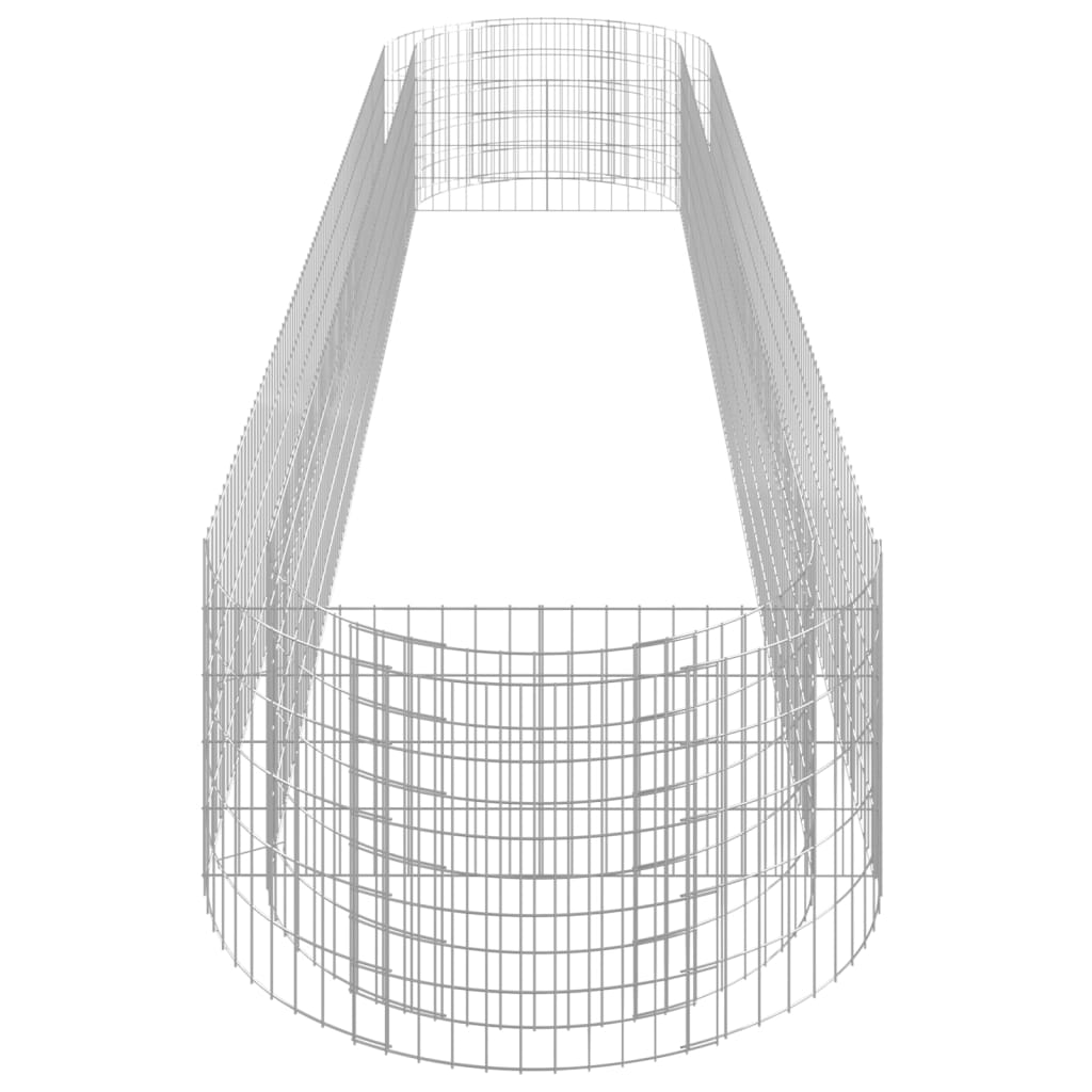 Gabionen-Hochbeet Verzinktes Eisen 500x100x50 cm - Pazzar.ch