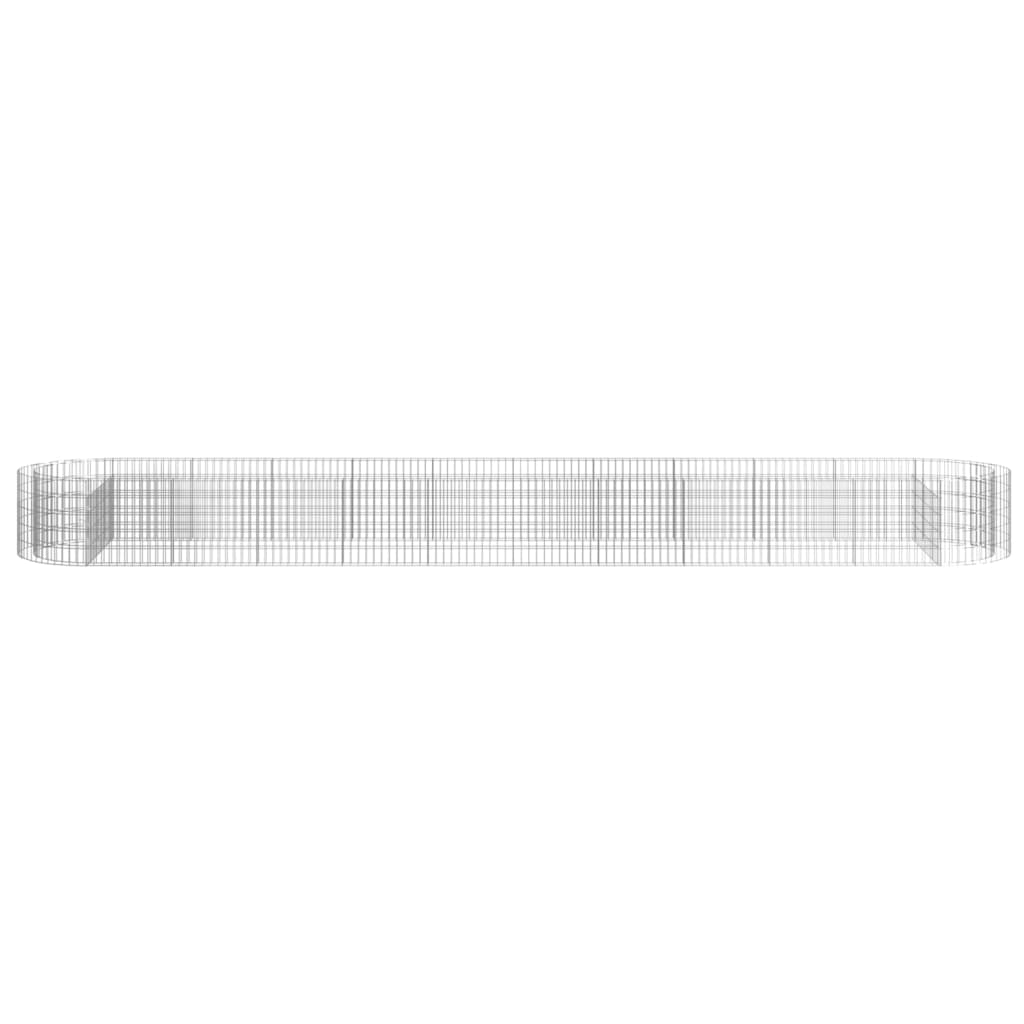 Gabionen-Hochbeet Verzinktes Eisen 600x100x50 cm - Pazzar.ch