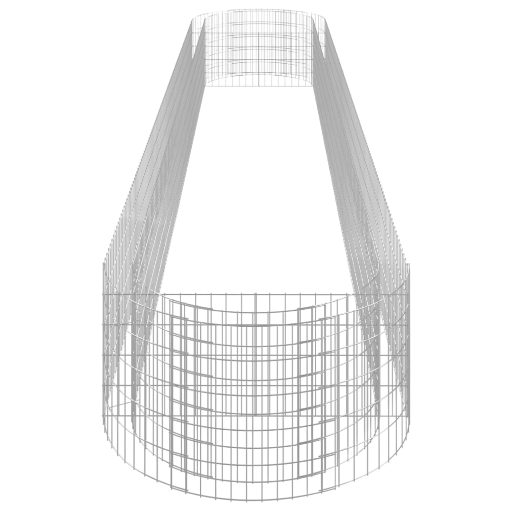 Gabionen-Hochbeet Verzinktes Eisen 600x100x50 cm - Pazzar.ch