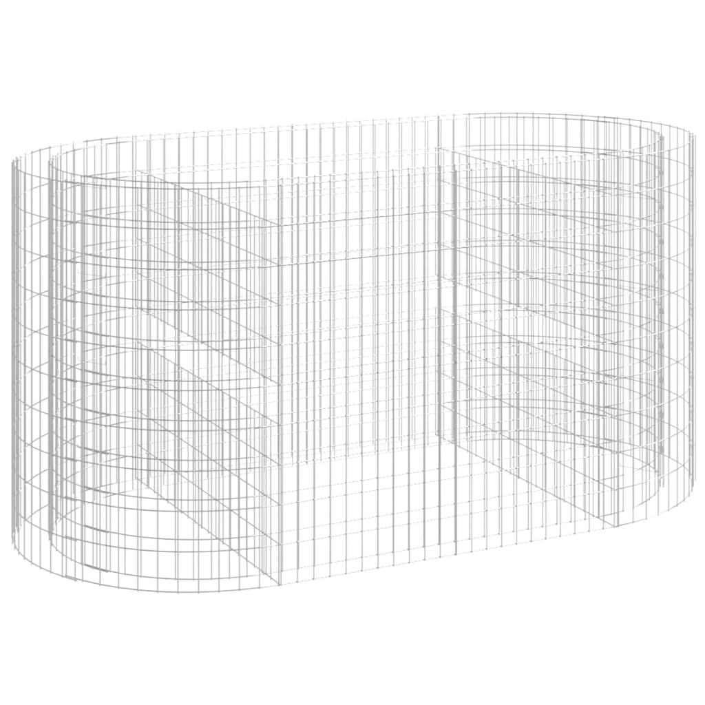 Gabionen-Hochbeet Verzinktes Eisen 200x100x100 cm - Pazzar.ch