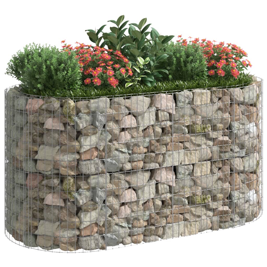 Gabionen-Hochbeet Verzinktes Eisen 200x100x100 cm - Pazzar.ch