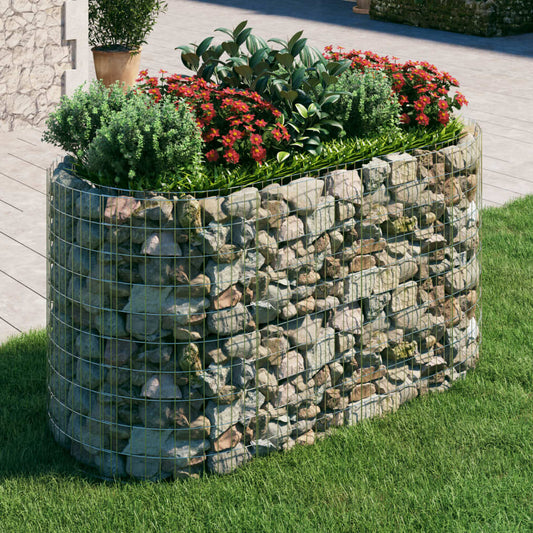 Gabionen-Hochbeet Verzinktes Eisen 200x100x100 cm - Pazzar.ch