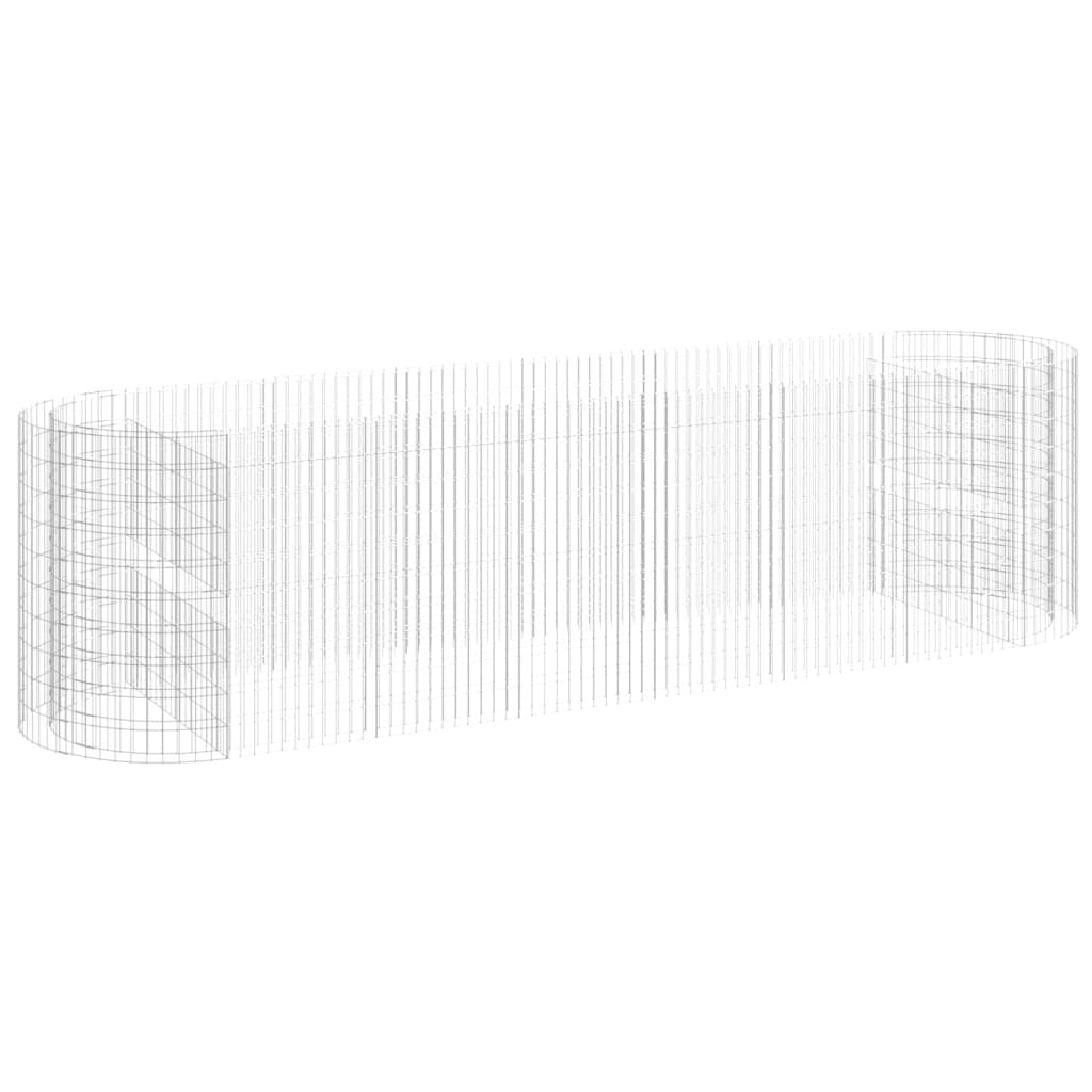 Gabionen-Hochbeet Verzinktes Eisen 400x100x100 cm